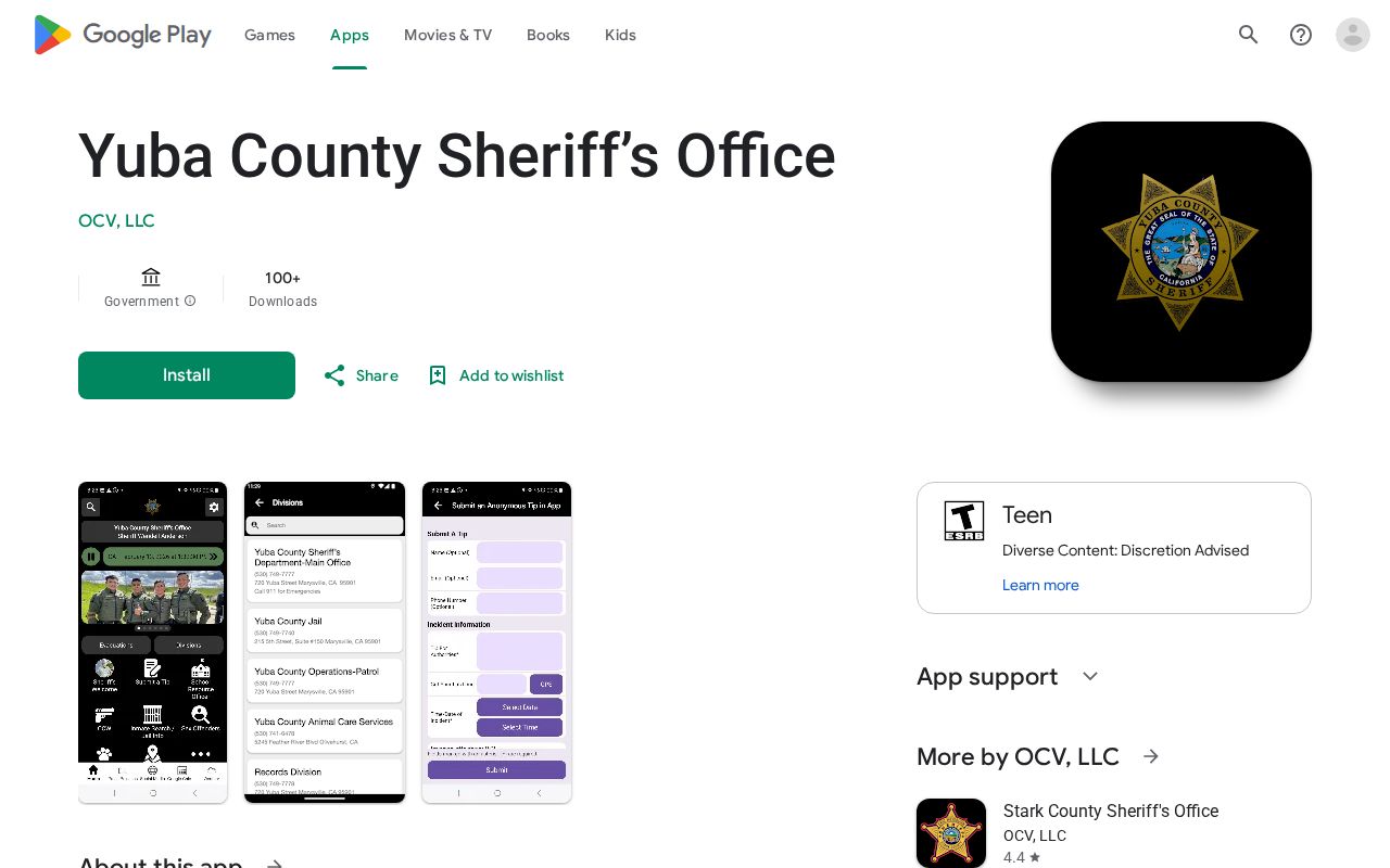 Yuba County Sheriff's Office app for current inmate lookup and release research